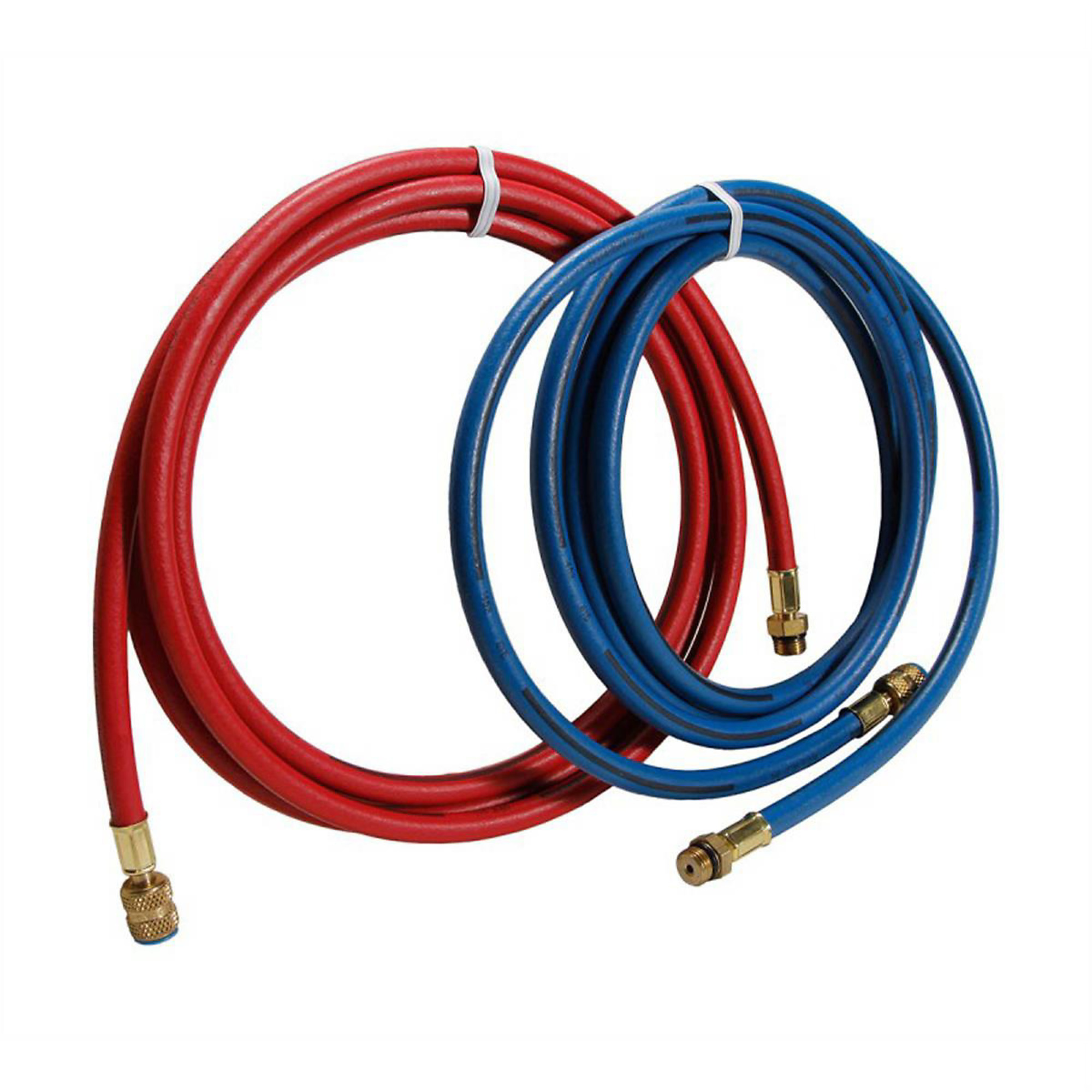 Robinair Enviro-Guard Hose Set — 9ft., Red and Blue, R-134a, 740 PSI Working Pressure, Model# ROB34722